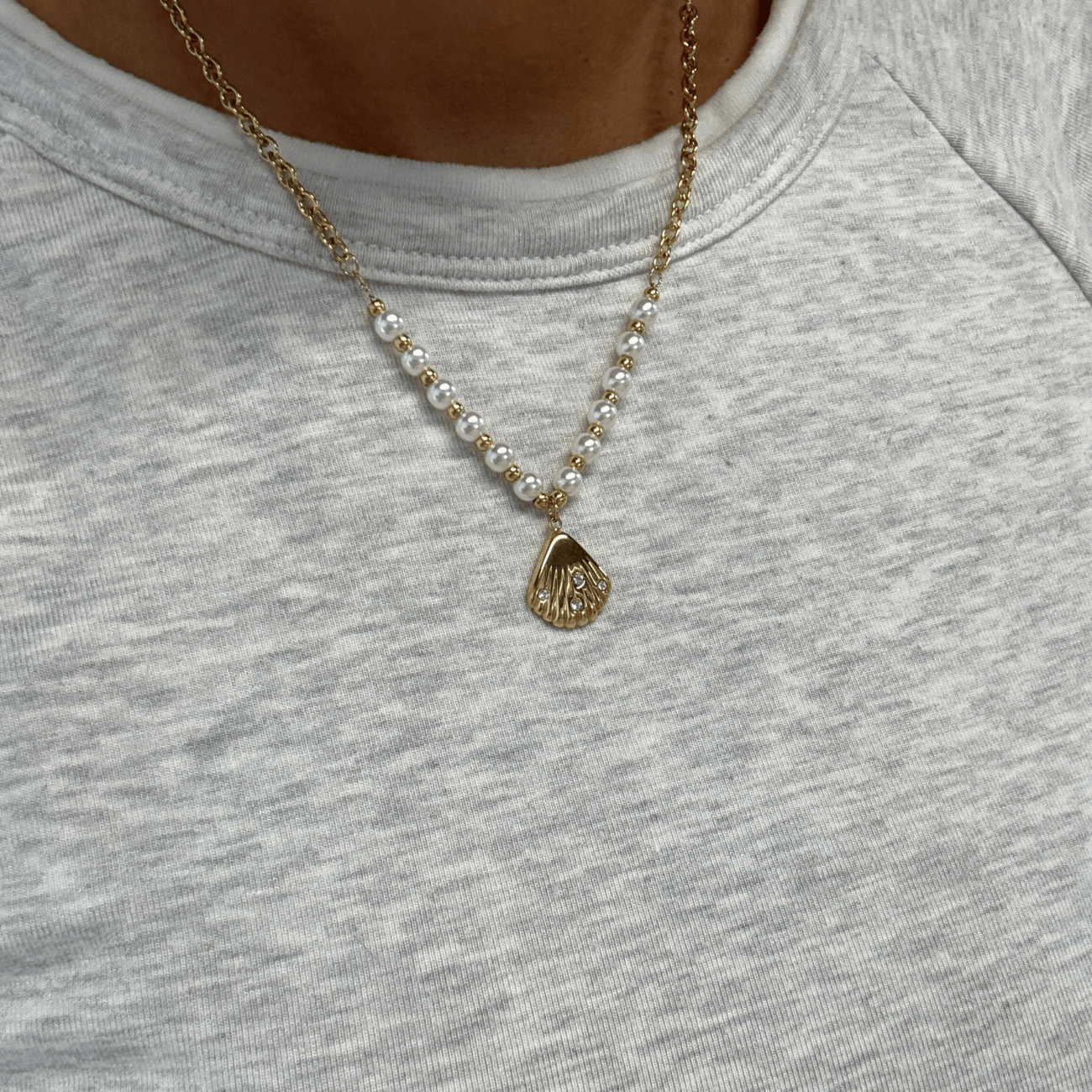 Drew Shell Necklace Necklaces by BRACHA