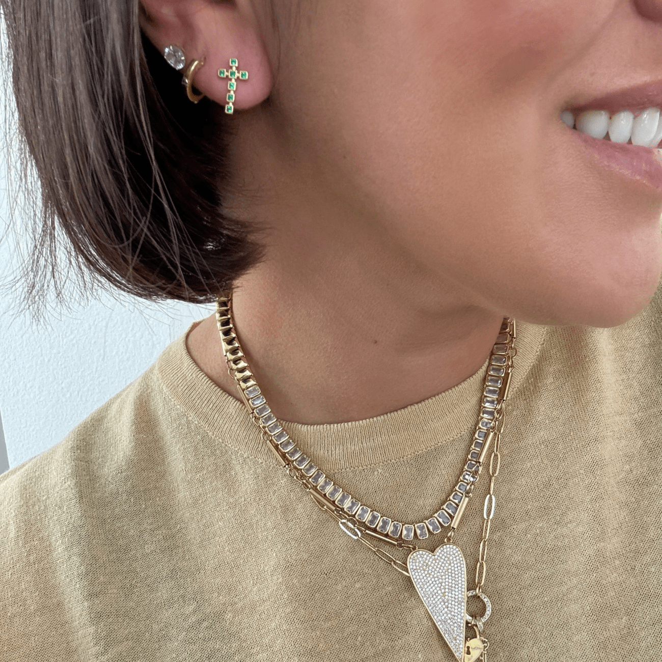 BRACHA Faith Cross Earrings