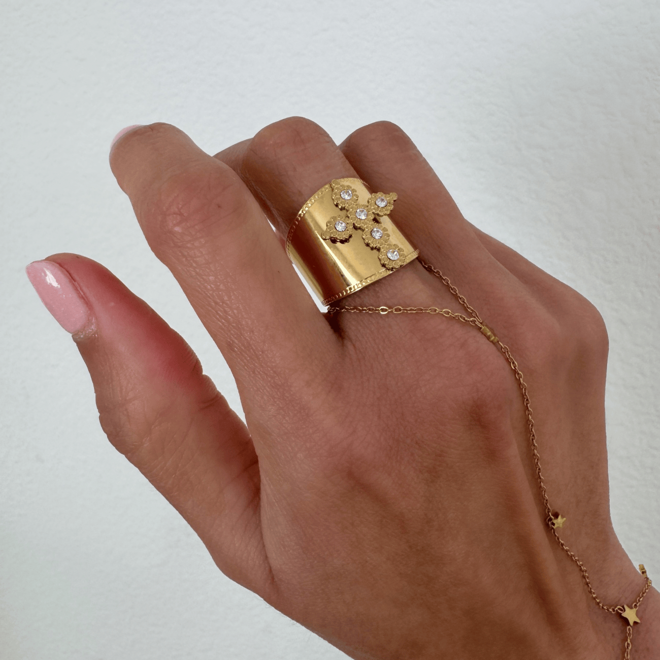 BRACHA Faithful Cross Ring