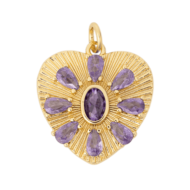 Fluted Heart Charm