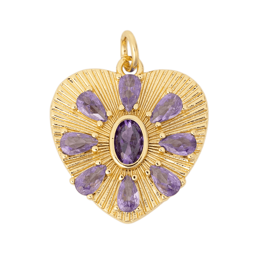 Fluted Heart Charm by BRACHA