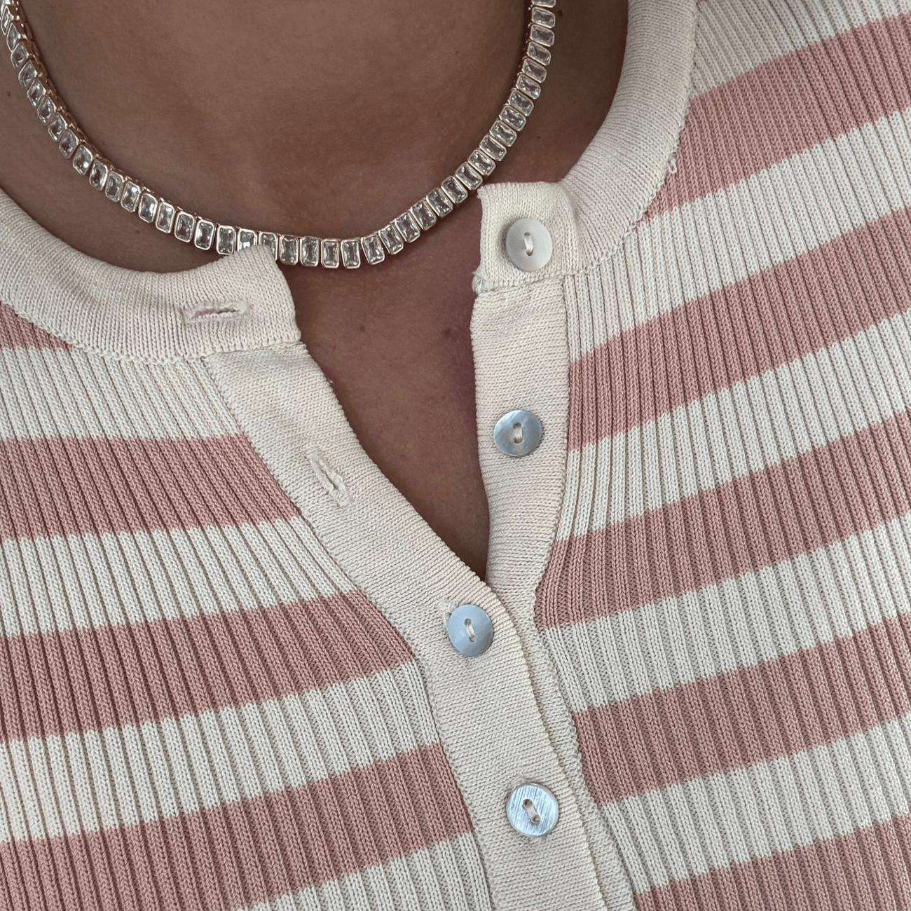 BRACHA Gigi Baguette Tennis Necklace