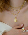BRACHA Gold Filled Initial Card 18'' Length