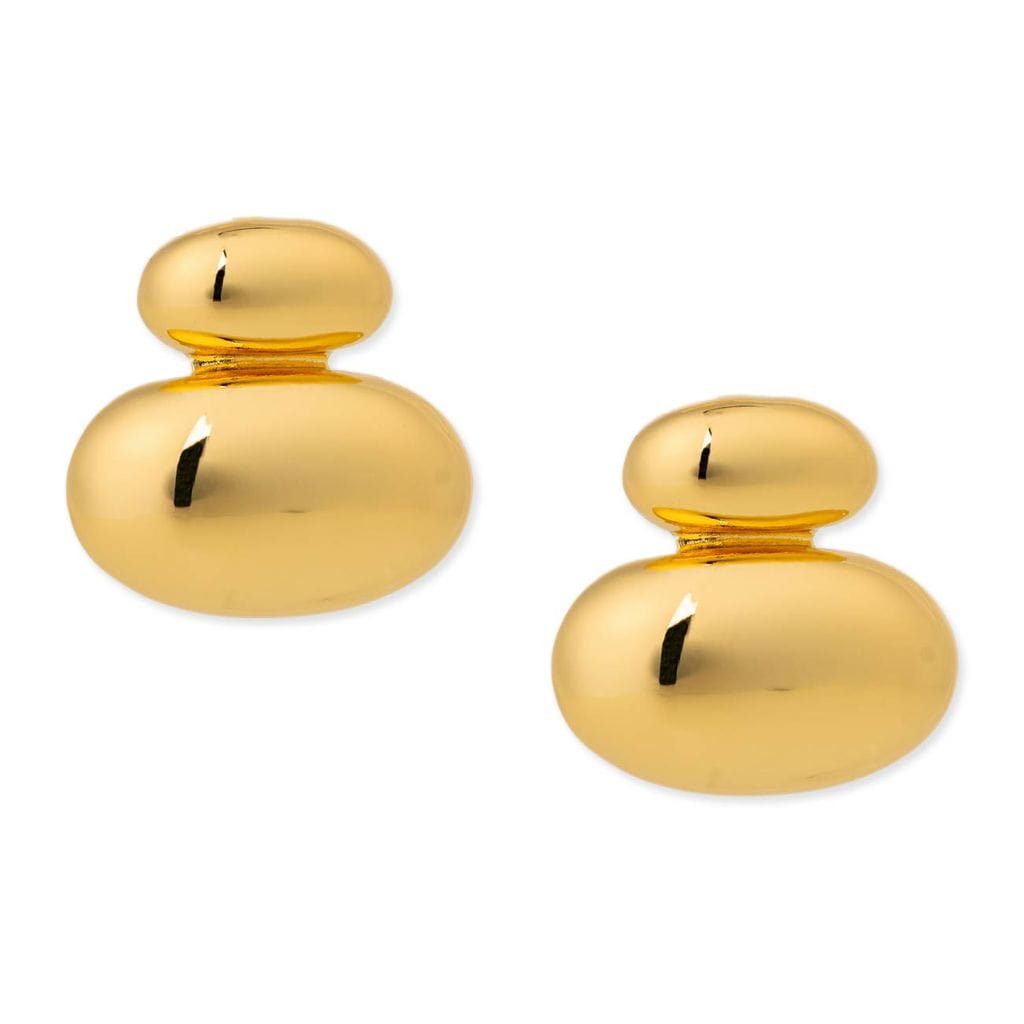 BRACHA Gold Pebble Studs