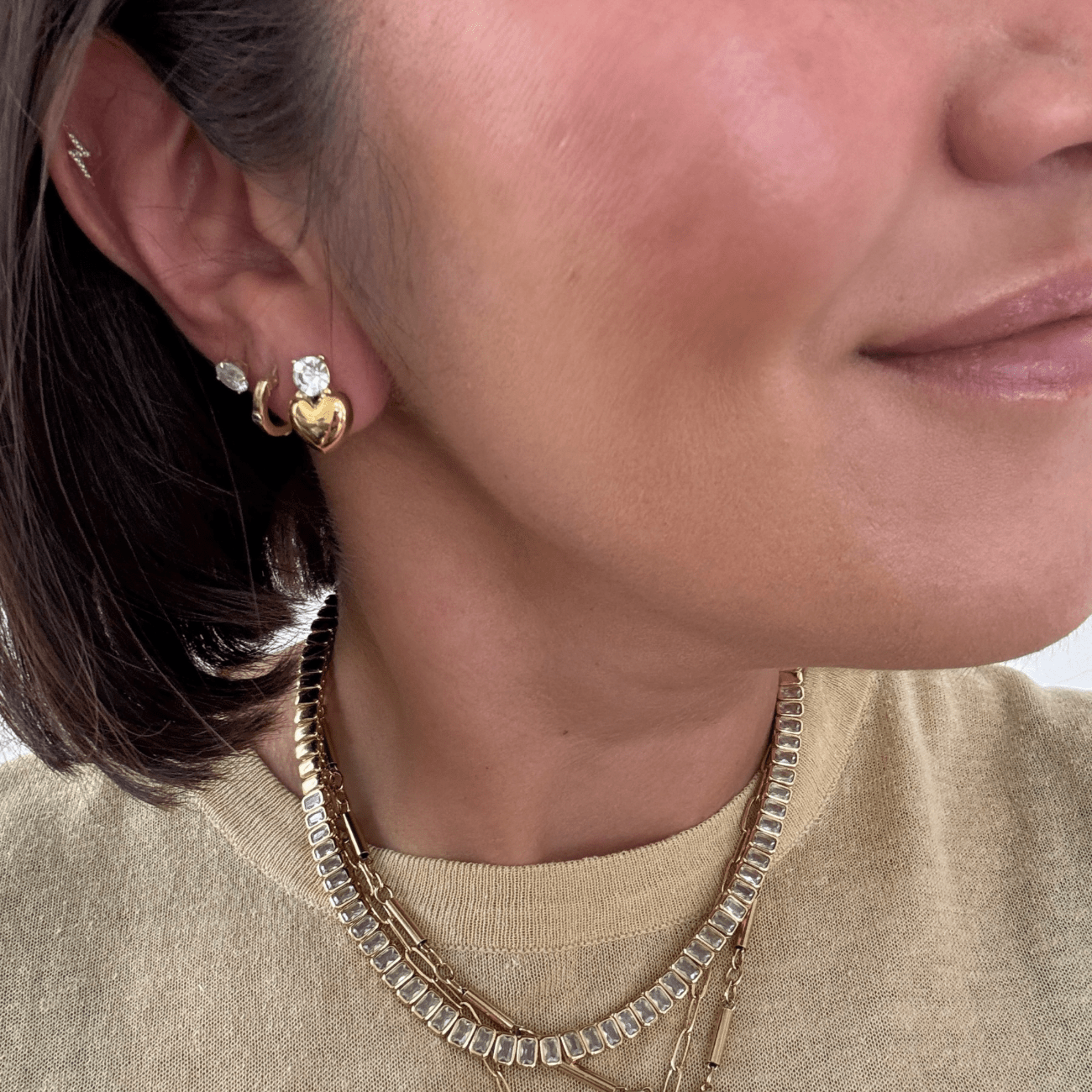 BRACHA Heart Of Gold Studs