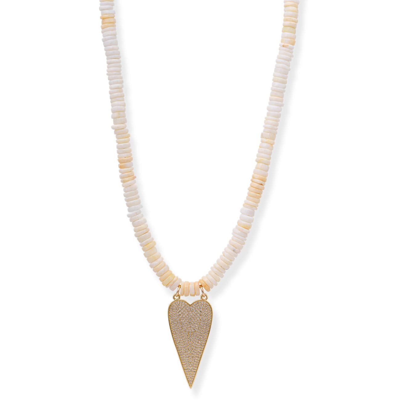 BRACHA Icon Cream Heart Necklace