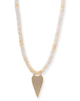 Icon Cream Heart Necklace Necklaces by BRACHA