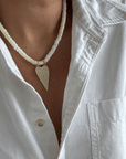 Icon Cream Heart Necklace Necklaces by BRACHA