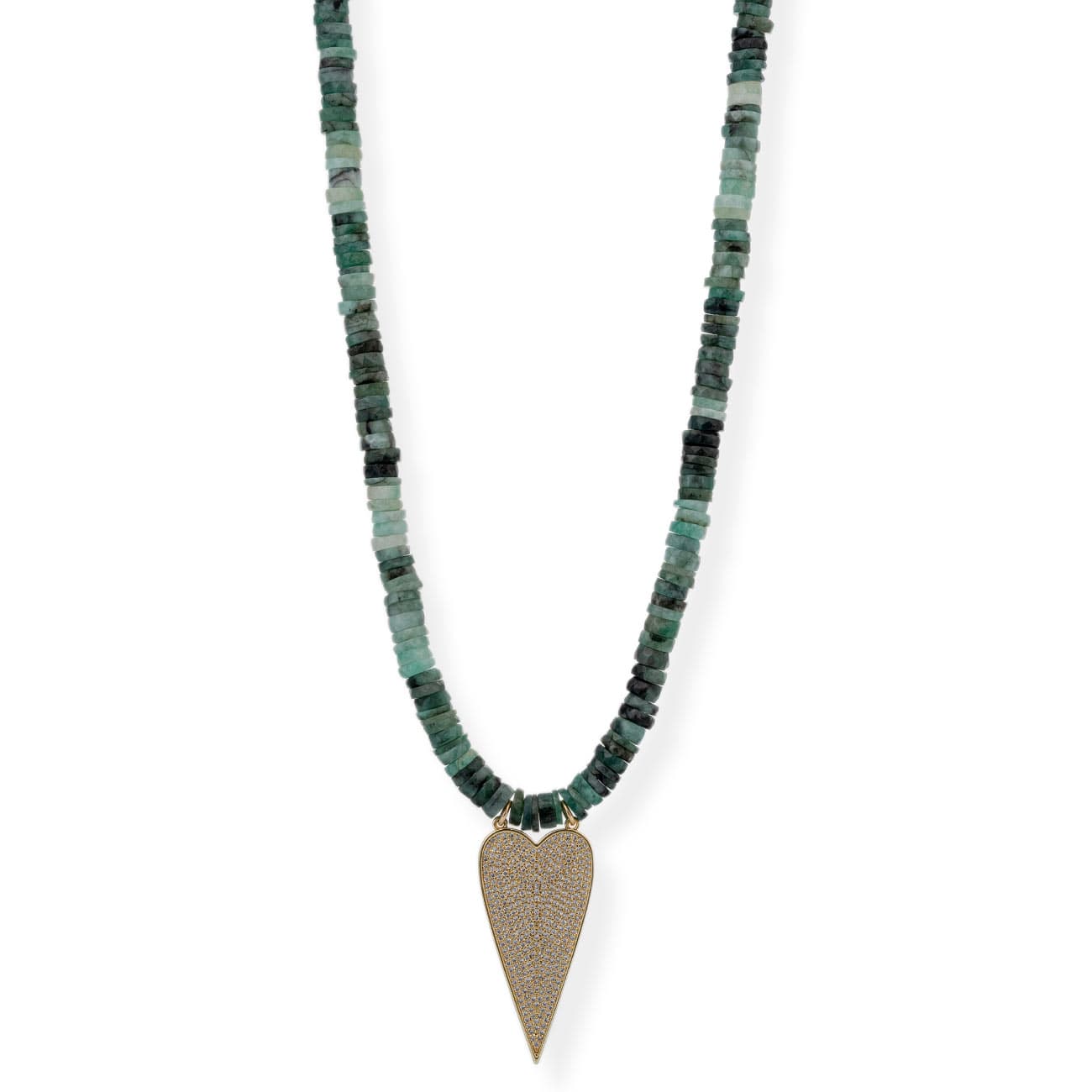 icon Heart Ombre Green Necklaces by BRACHA
