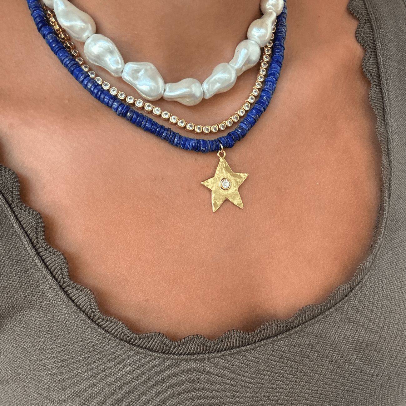 BRACHA Icon Lapis Star Necklace