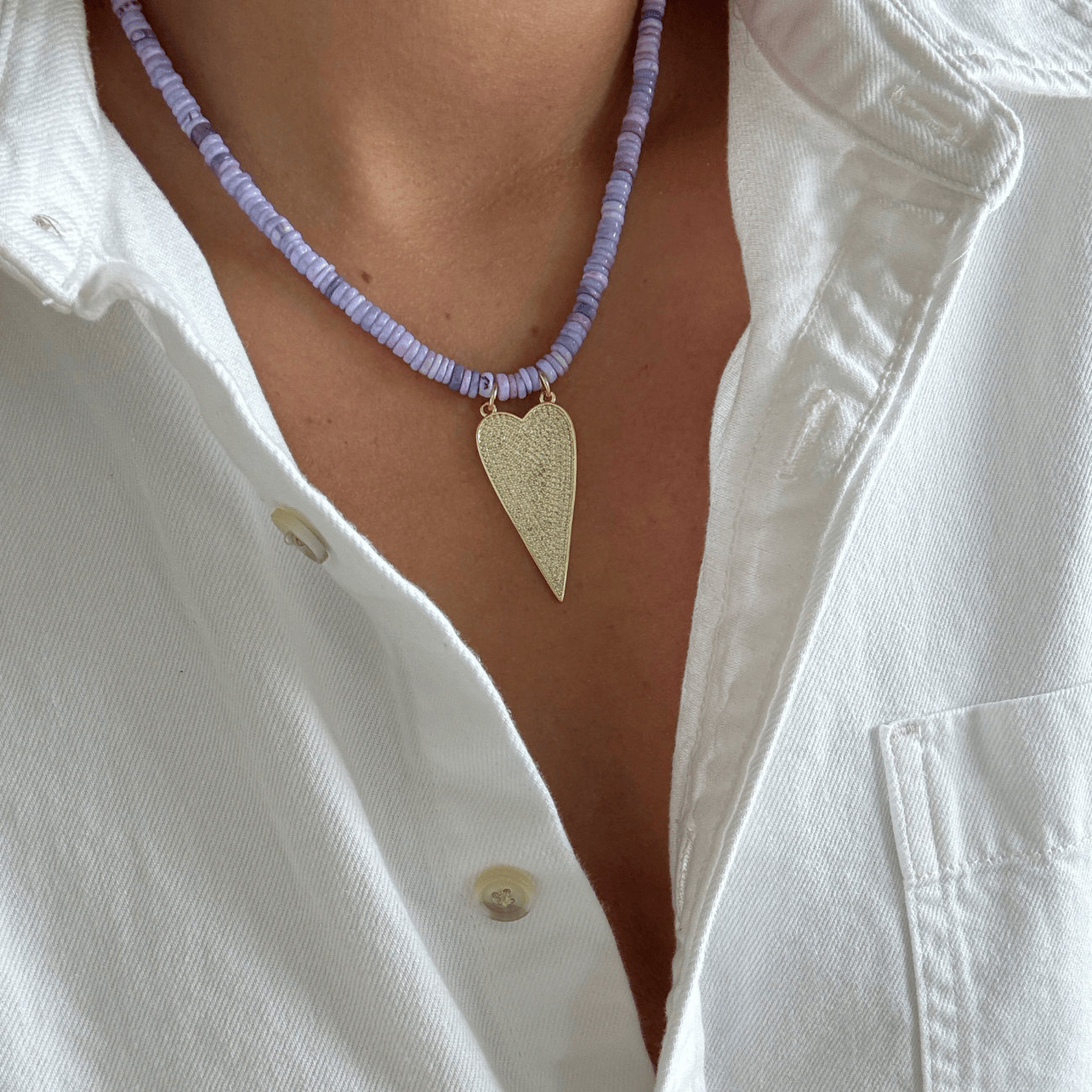 BRACHA Icon Purple Heart Necklace