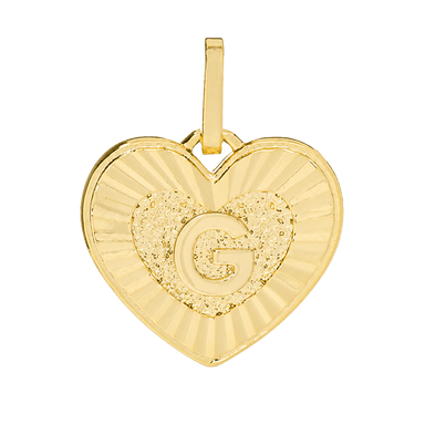Initial Heart Charm - G