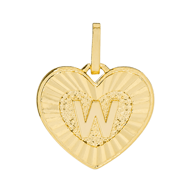 Initial Heart Charm - W