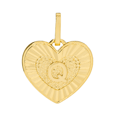 Initial Heart Charm - Q