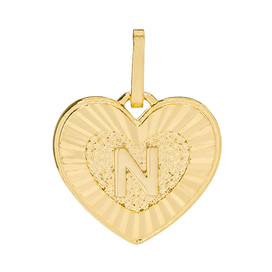 Initial Heart Charm - N