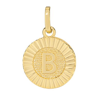 Initial Medallion Charm - B