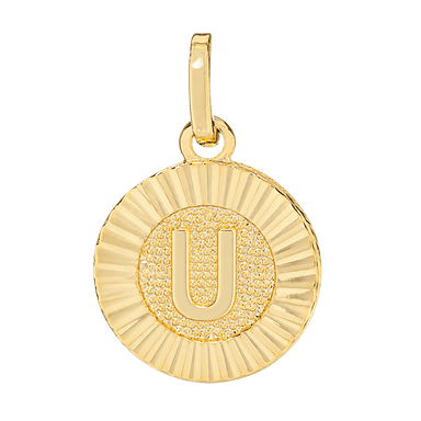 Initial Medallion Charm - U