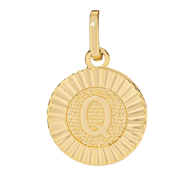 Initial Medallion Charm - Q