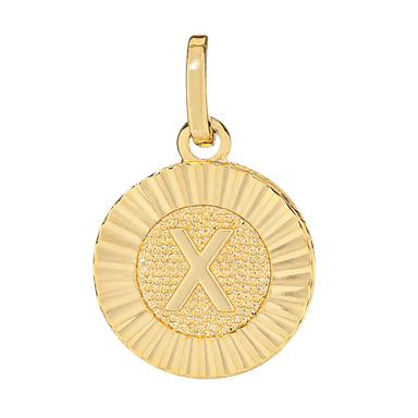 Initial Medallion Charm - X