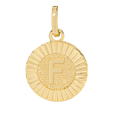 Initial Medallion Charm - F