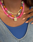 BRACHA Initial Pebble Necklace
