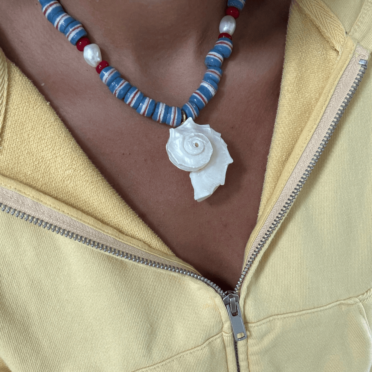 Iris Shell Necklace Necklaces by BRACHA