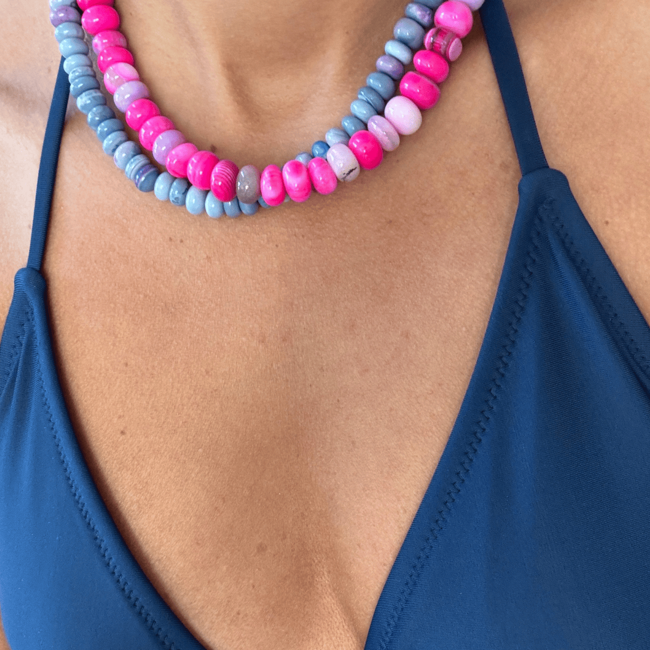 BRACHA Jumbo Hibiscus Spritz Candy Necklace