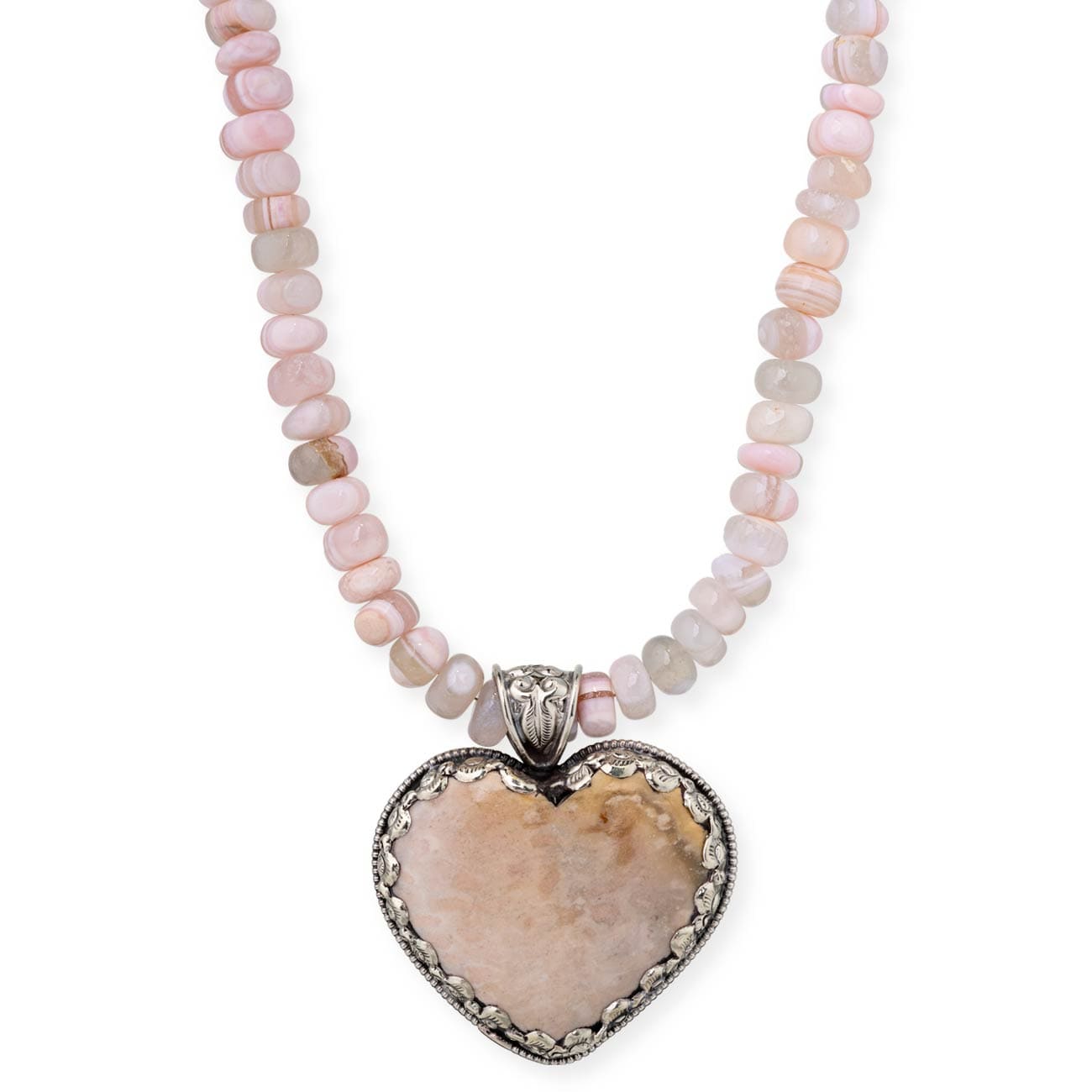 BRACHA Large Heart Beaded Necklace
