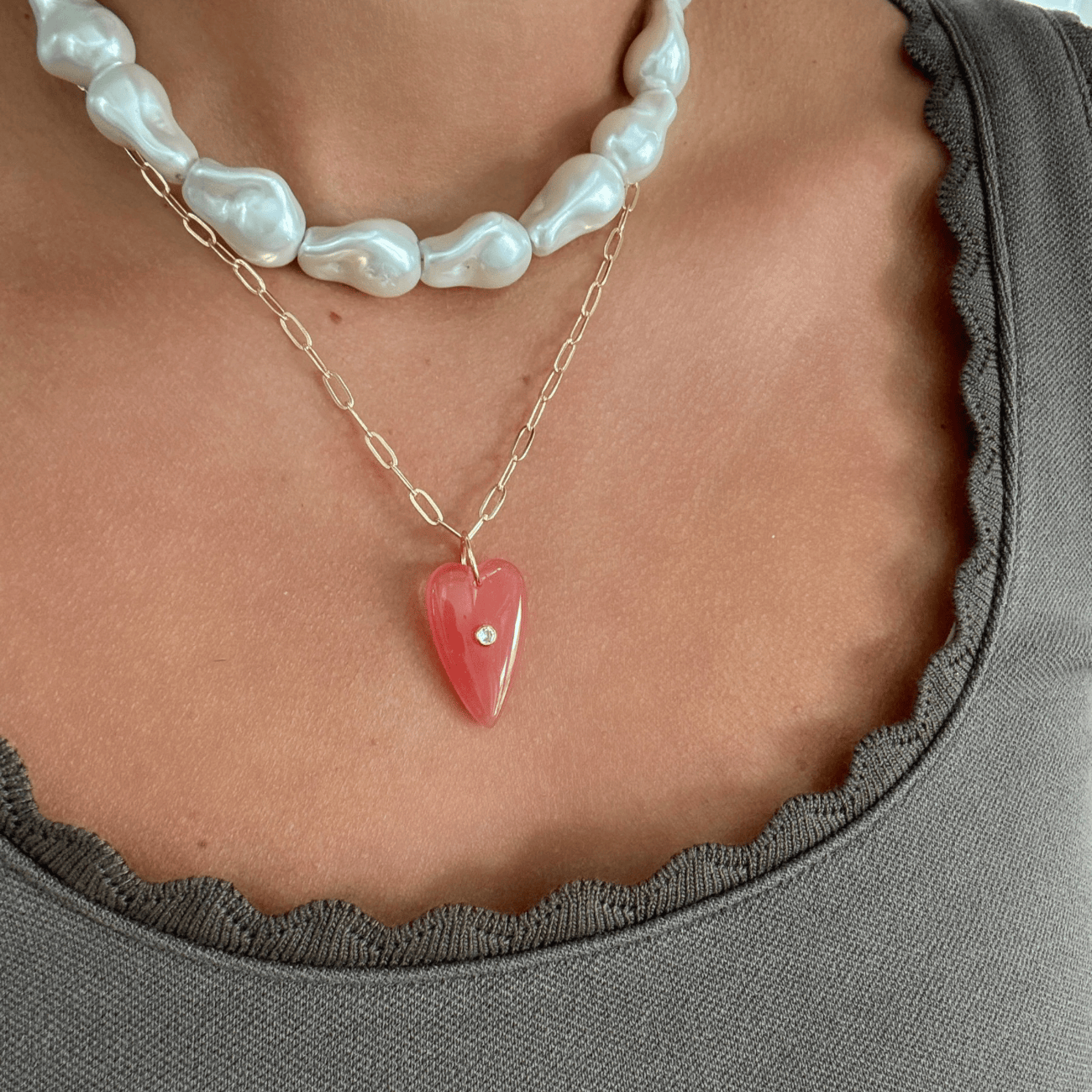 Linny Heart Necklace Necklaces by BRACHA