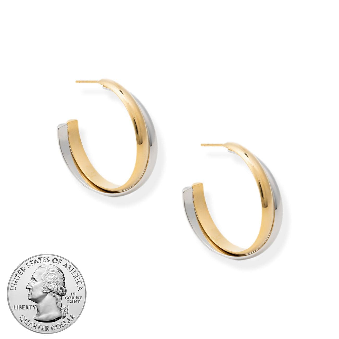 BRACHA Lira Two Tone Hoops
