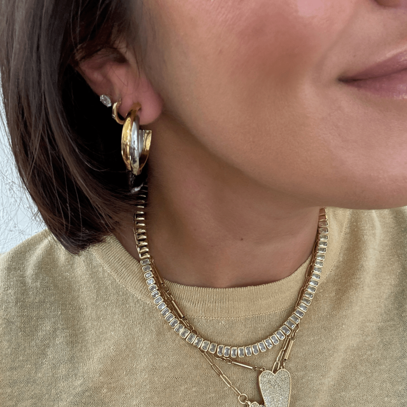 BRACHA Lira Two Tone Hoops