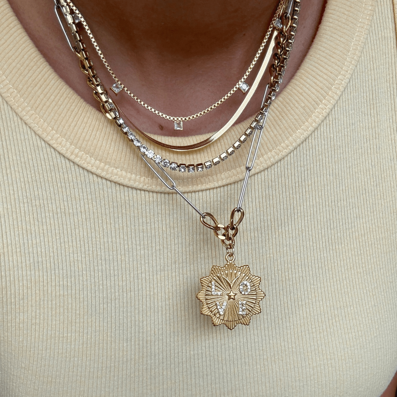 BRACHA Love Spark Two Tone Necklace