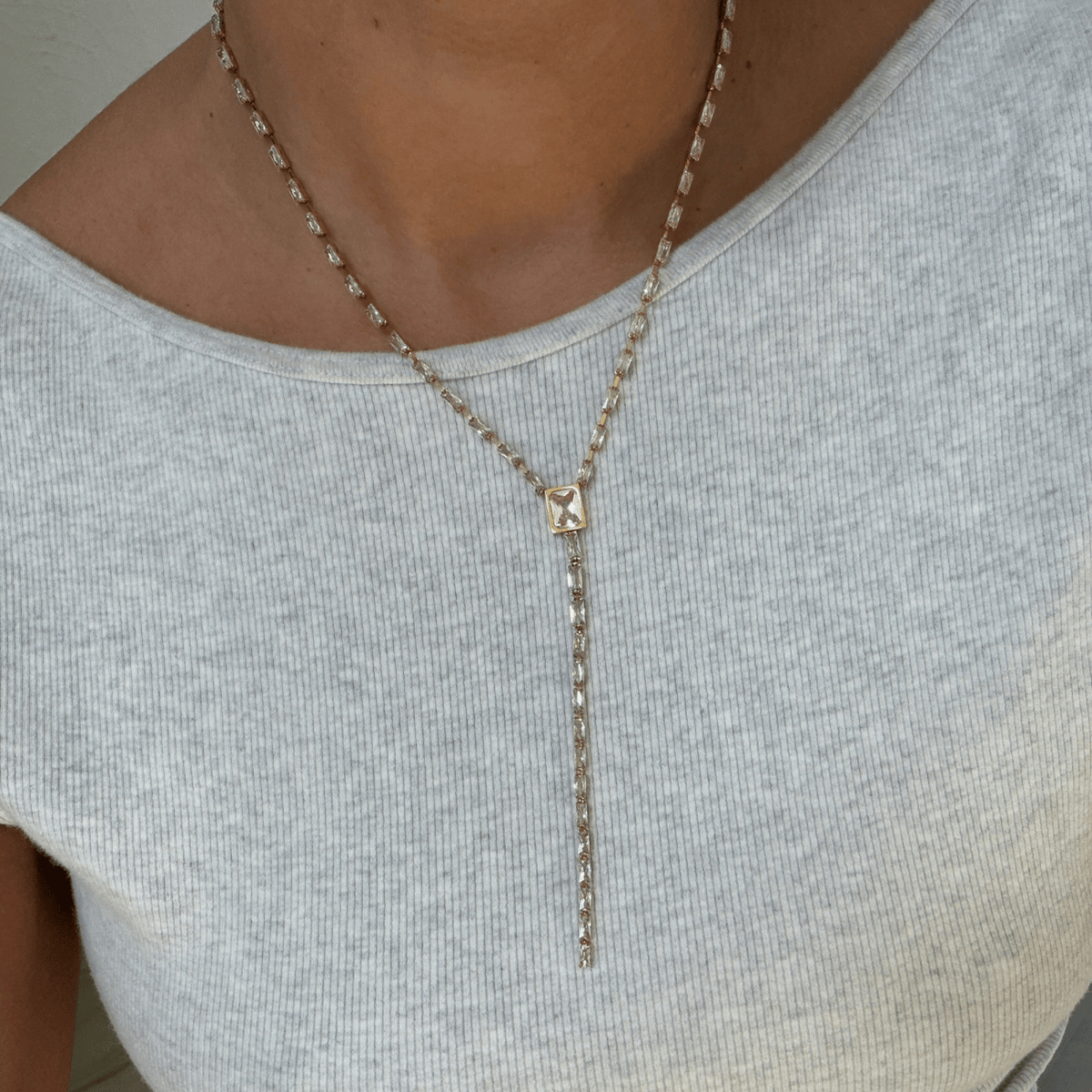 Lucent Diamond Lariat Necklaces by BRACHA
