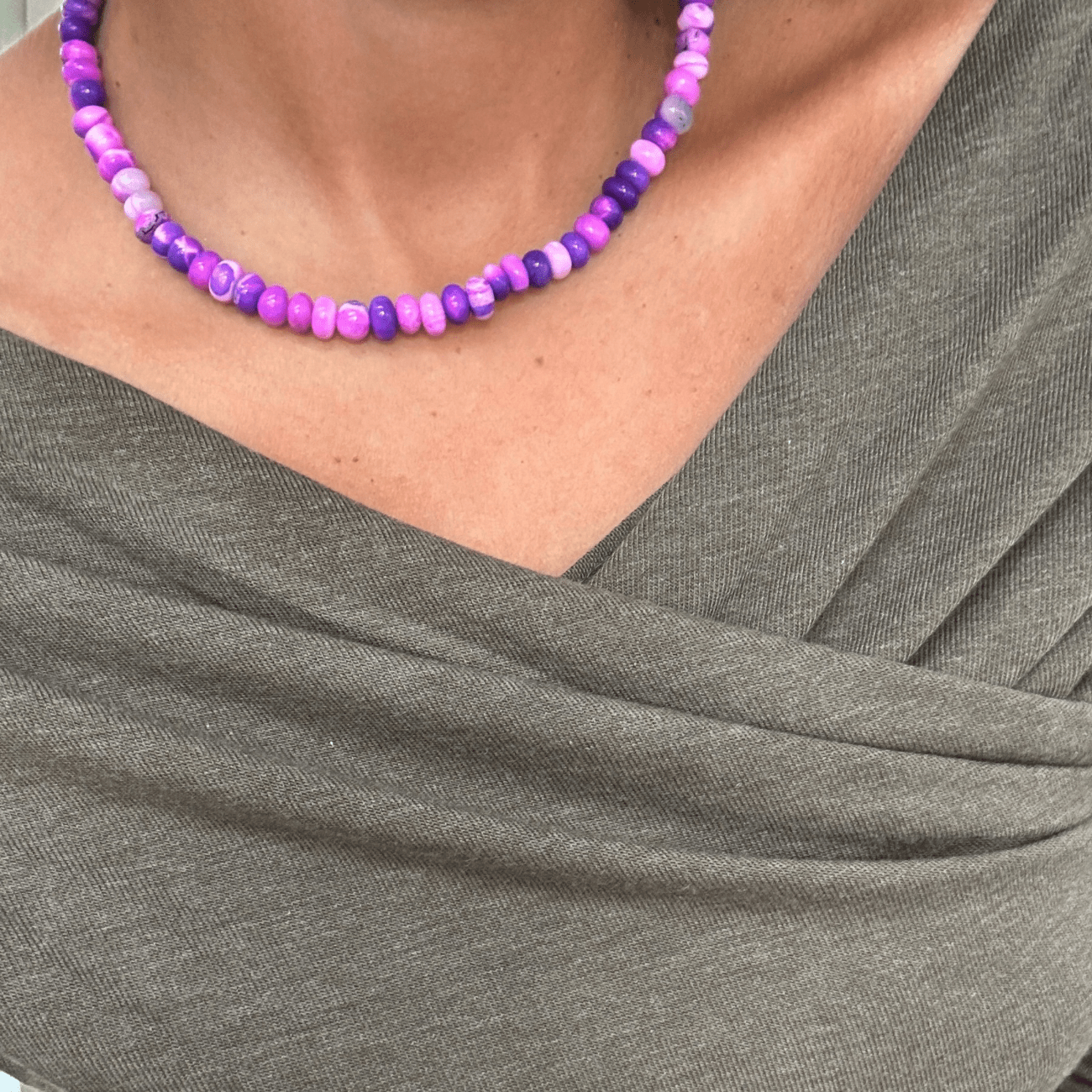 BRACHA Mini Grape Swirl Candy Necklace