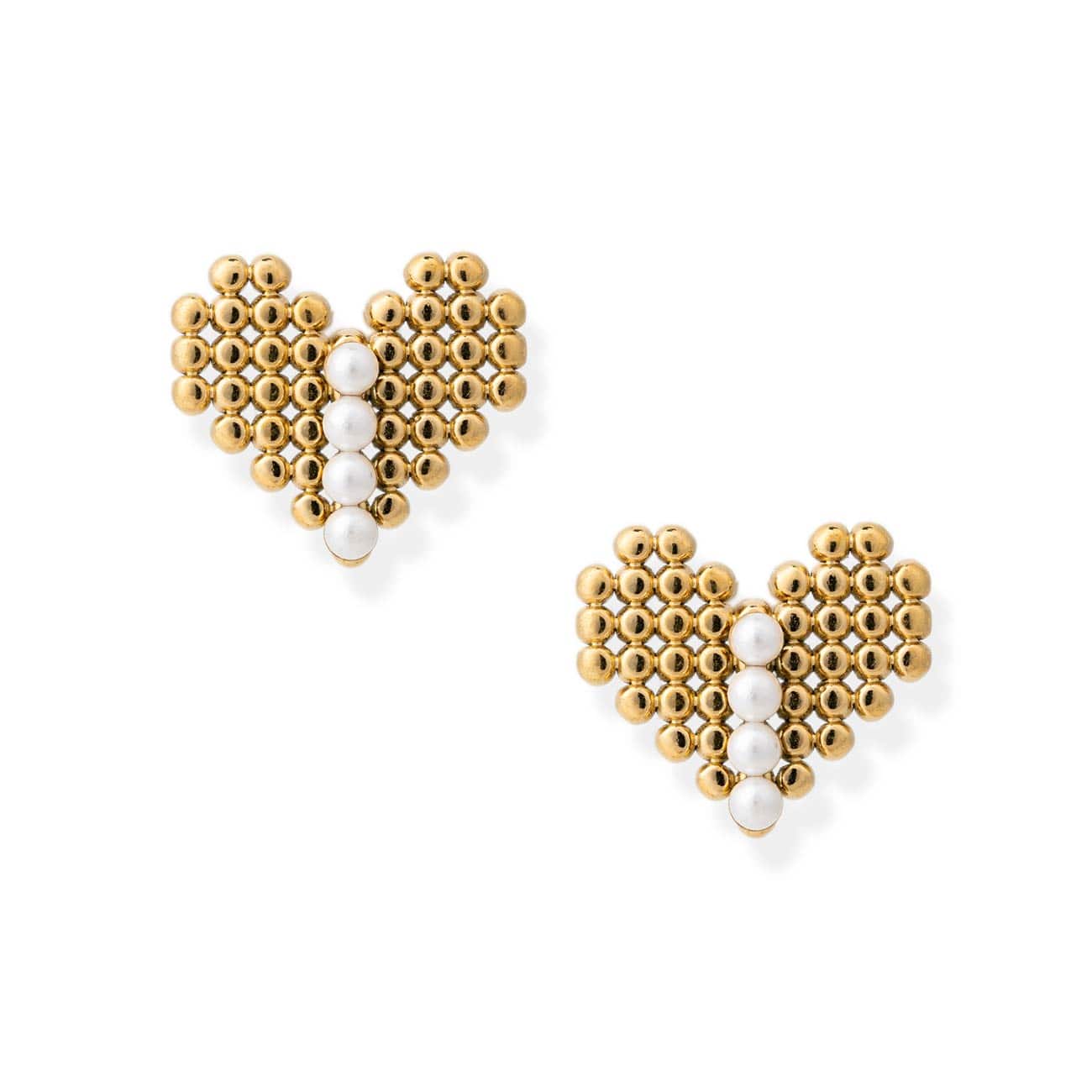 BRACHA Modern Heart Studs