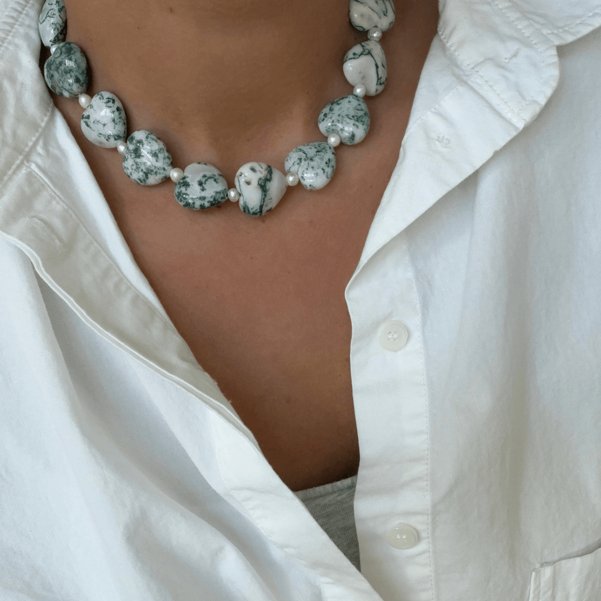 Mossy Murphy Heart Necklace Necklaces by BRACHA