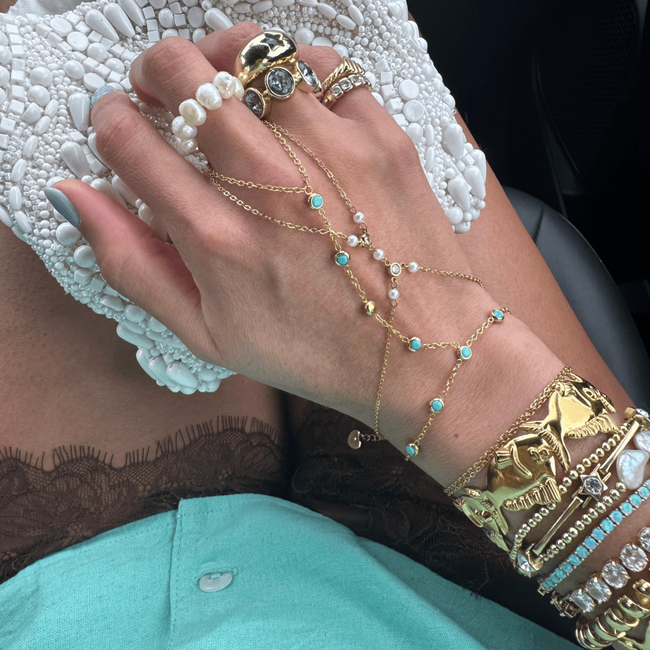 BRACHA Naya Pearl Hand Chain
