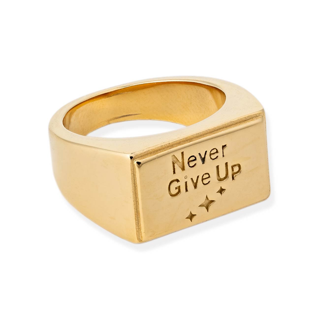 BRACHA Never Give Up Signet Ring