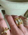 BRACHA Nicole Spiral Pink Ring
