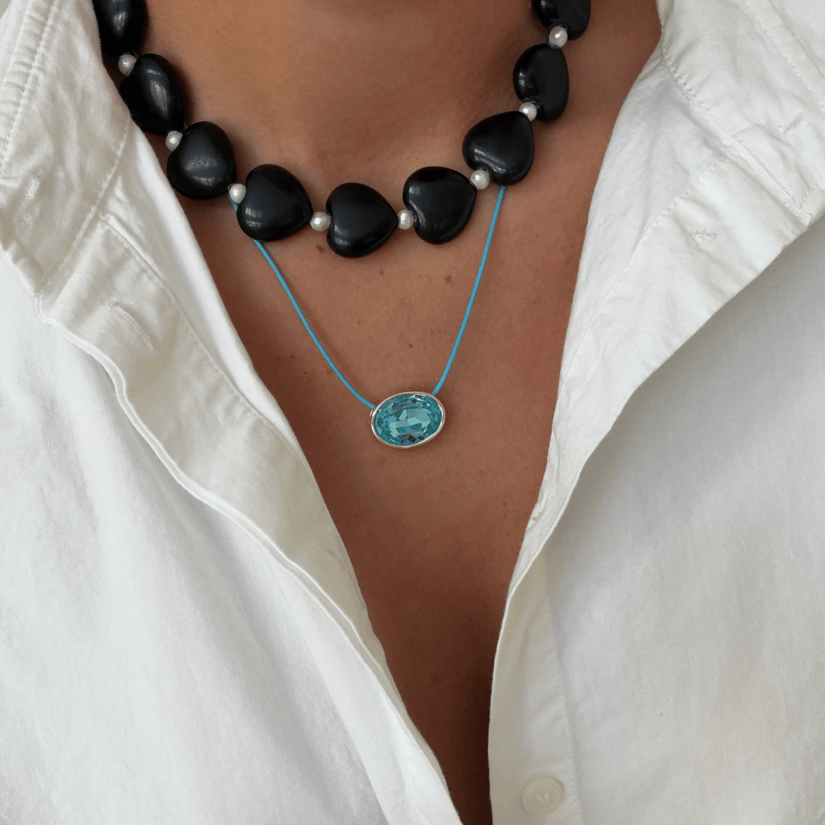 Onyx Murphy Heart Necklace Necklaces by BRACHA
