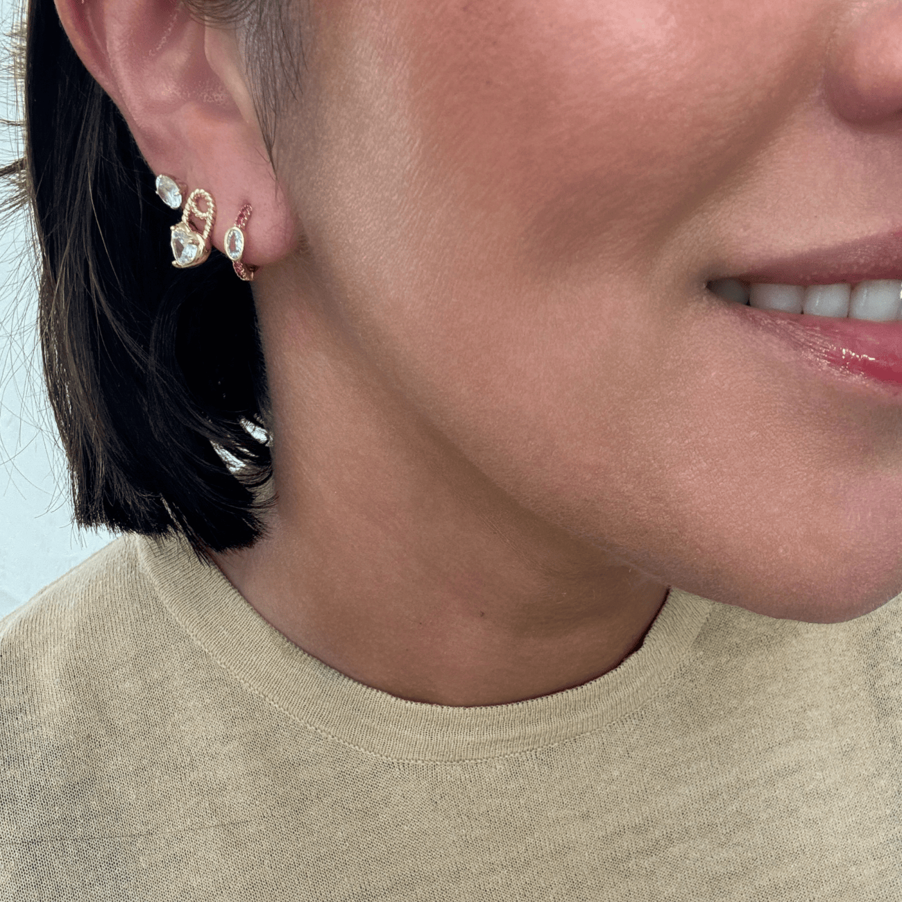 BRACHA Padlock Heart Studs