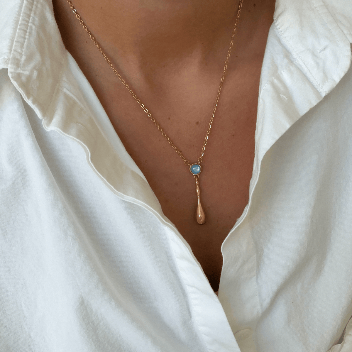 Palmer Blue Necklace Necklaces by BRACHA