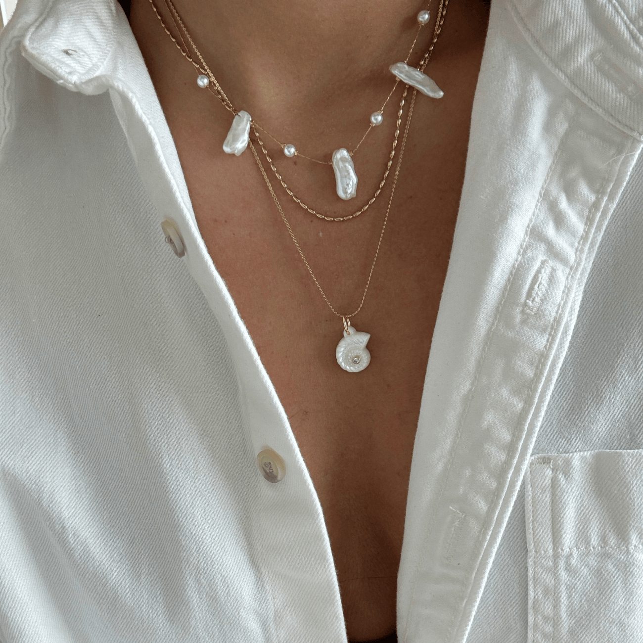 BRACHA Pearl Bay Necklace Set