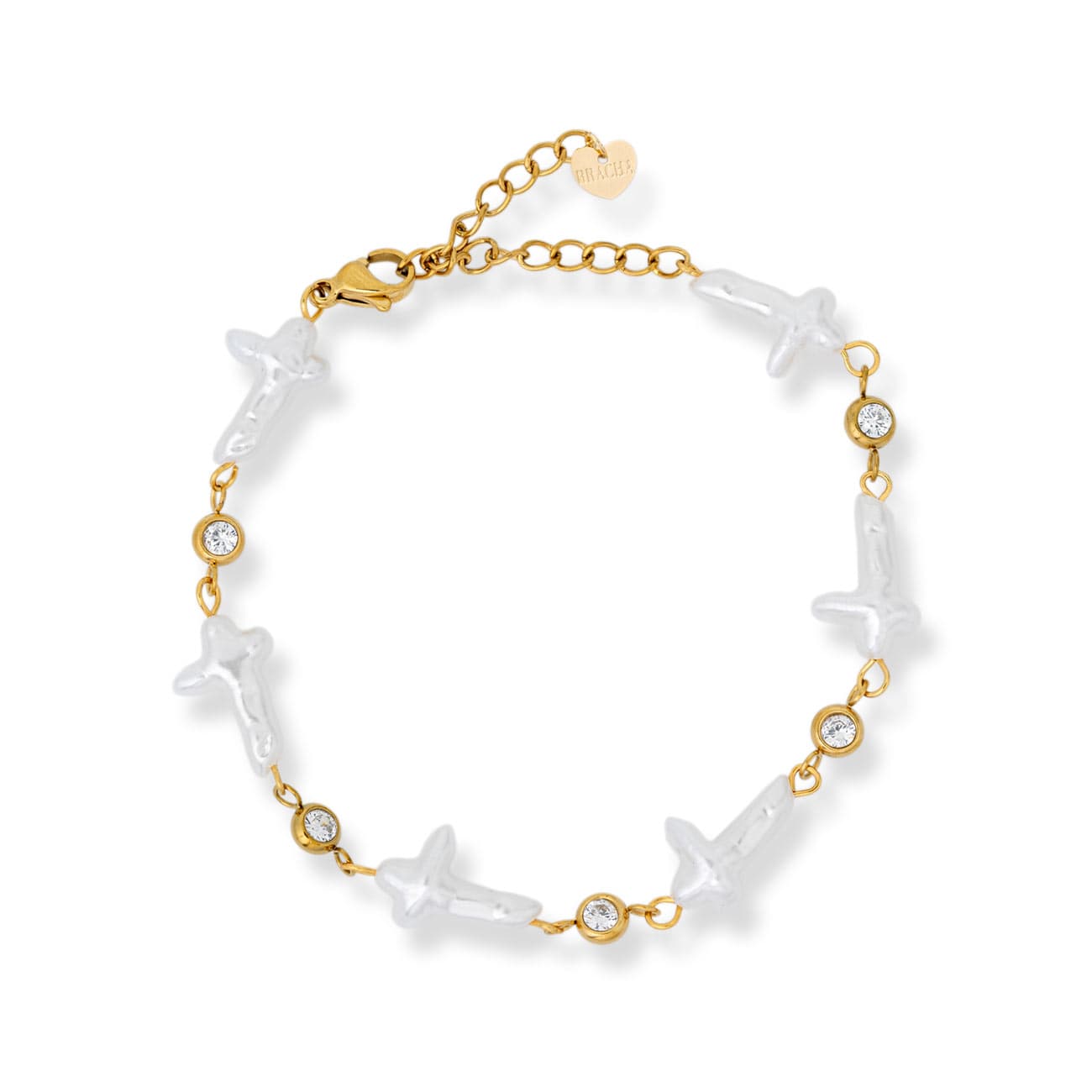 BRACHA Pearl Cross Bracelet