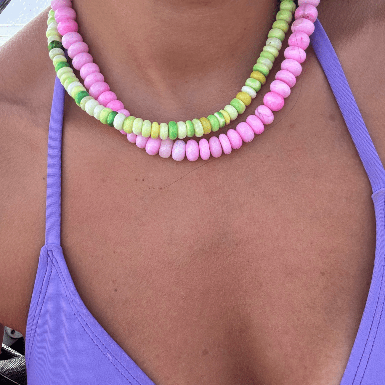 BRACHA Pink Lemonade Jumbo Candy Necklace