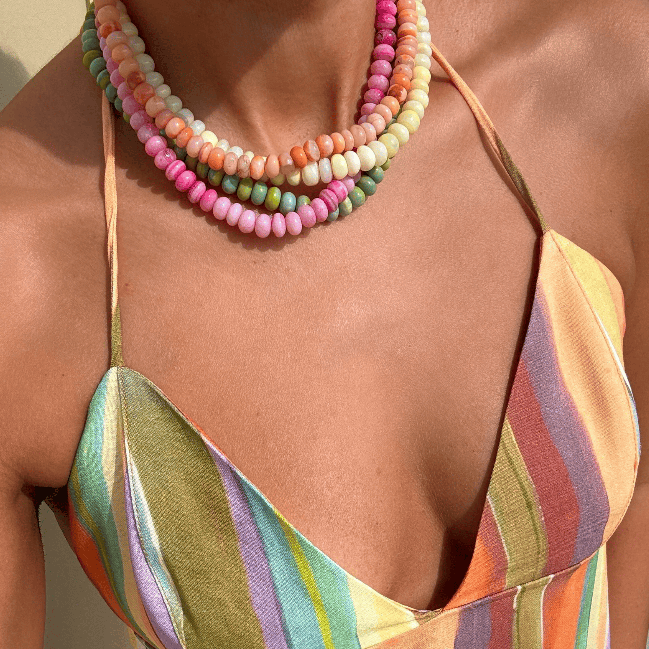Pistachio Mint Candy Necklace Necklaces by BRACHA