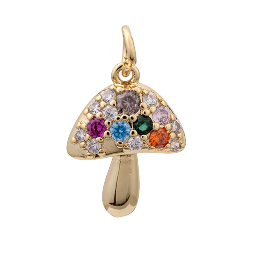BRACHA Rainbow Mushroom Charm