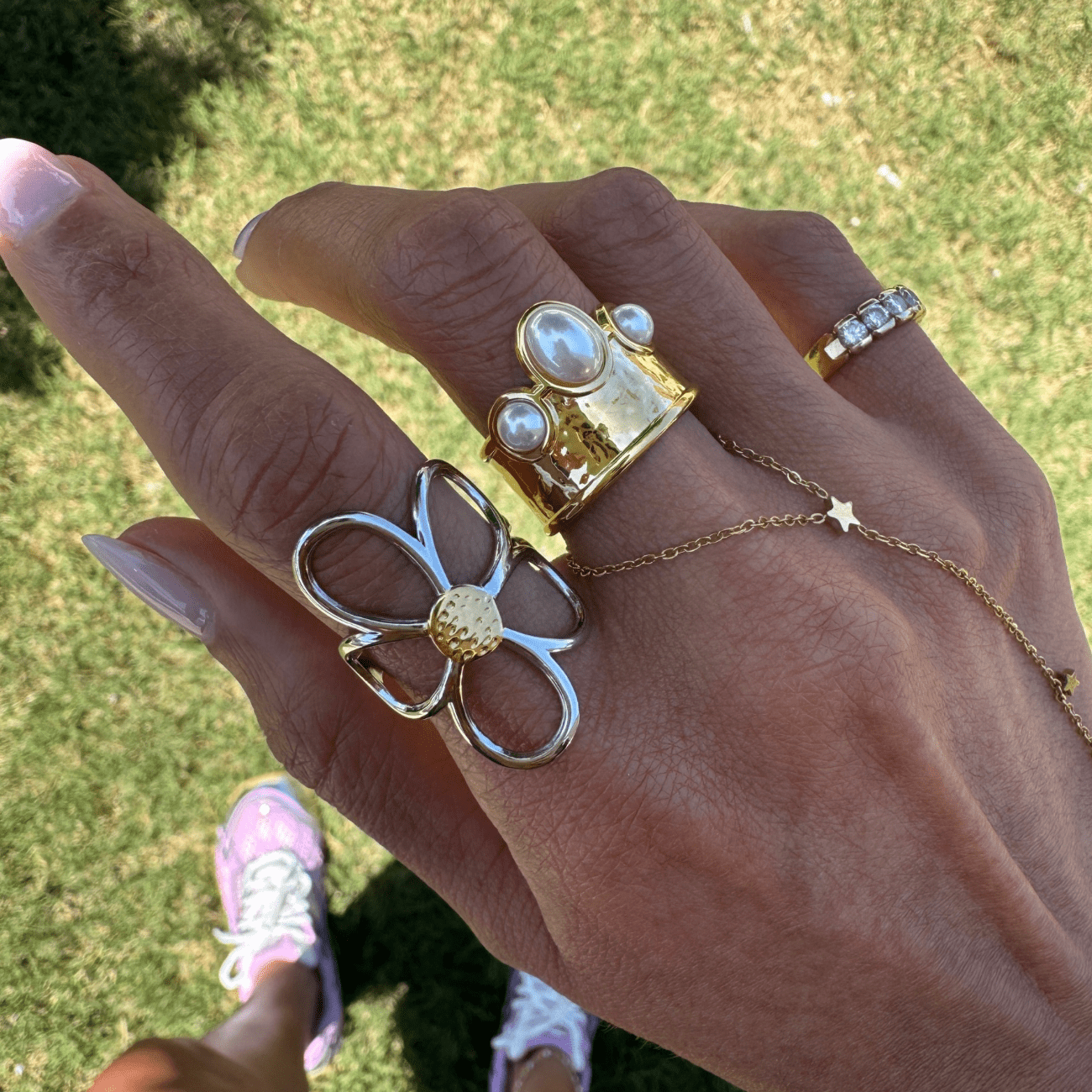 BRACHA Silver Daisy Ring
