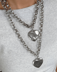 BRACHA Silver Puffy Heart
