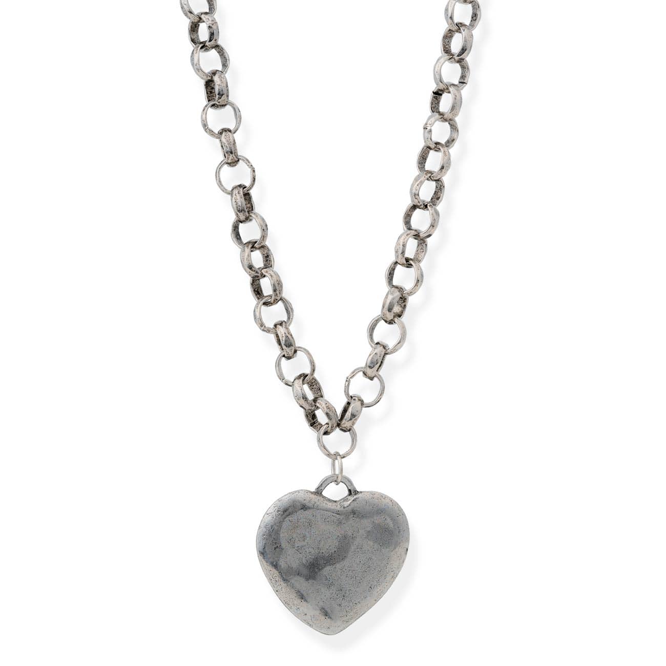 BRACHA Silver Puffy Heart